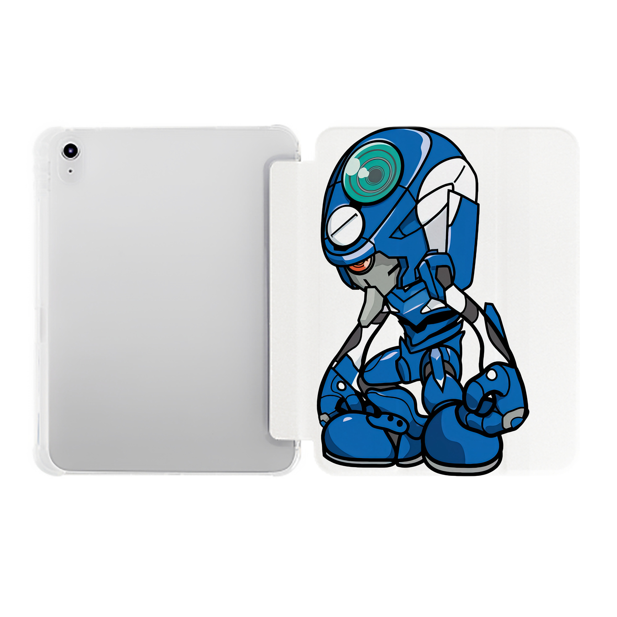 （画像用） EVA 新世紀エヴァンゲリオン IPad ケース ペン収納付き 三つ折りスタンド PUレザー×シリコン 対応機種9.5/10.5/10.9インチ
